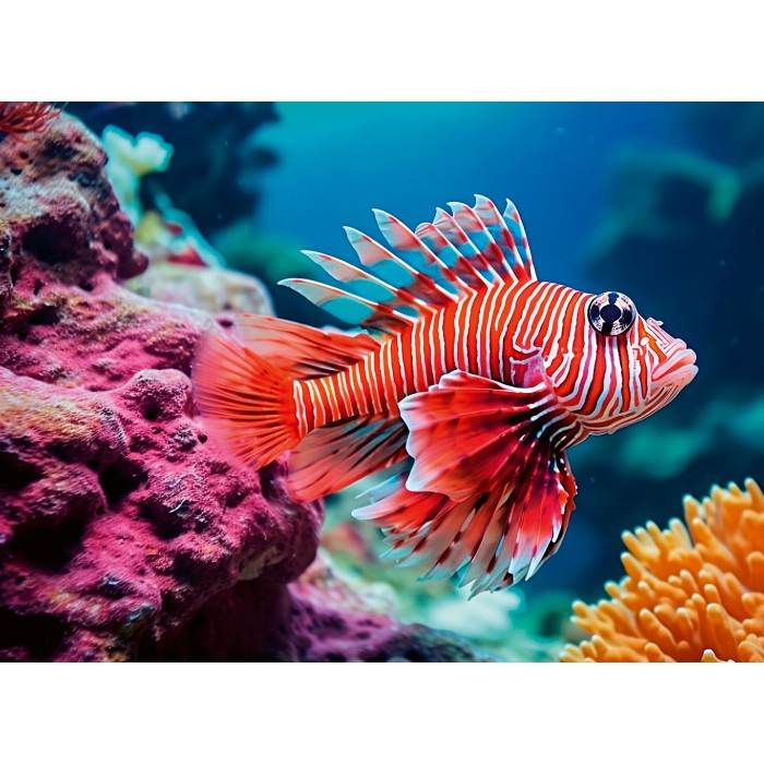 Ravensburger-01334 Feuerfisch - Highlight Puzzle - Bunte Tiere