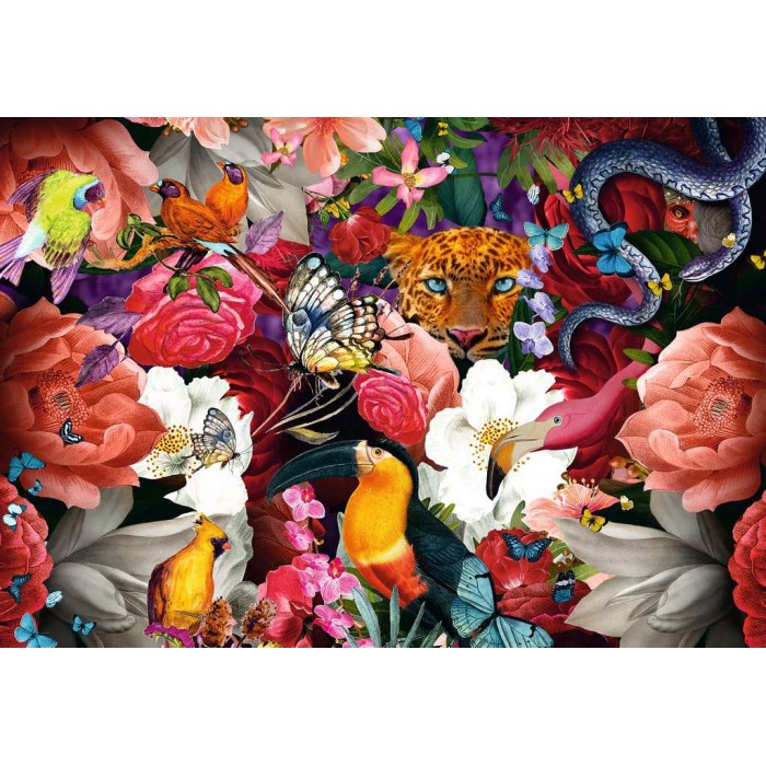 Ravensburger-13309 Puzzle Moment - Tropical Flowers