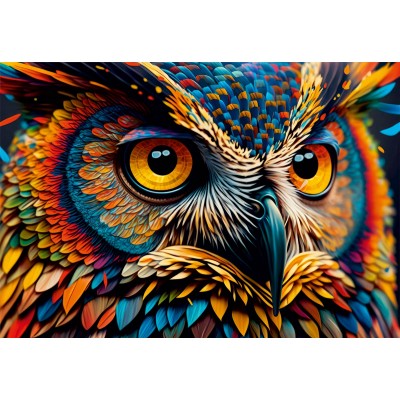 Puzzle  Roovi-81094 Colorful Owl