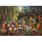 Puzzle  Schmidt-Spiele-58033 Disney - Mickey & Minnie - Halloween Fun