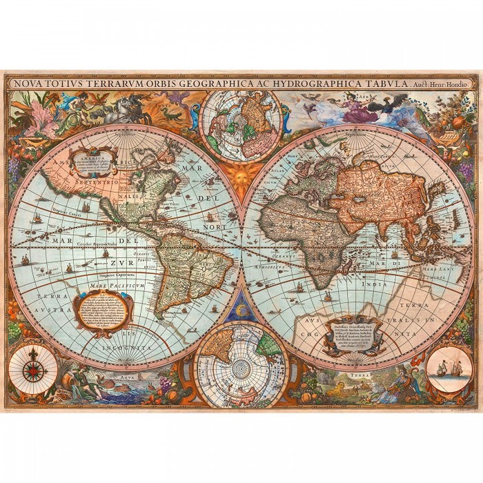 Puzzle Schmidt-Spiele-58328 Antique World Map