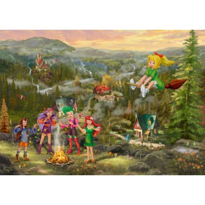 Puzzle  Schmidt-Spiele-58424 Bibi Blocksberg, Young Witches' Meeting