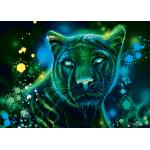 Puzzle  Schmidt-Spiele-58517 Neon Blue Green Panther