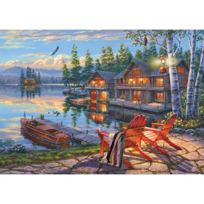 Puzzle  Schmidt-Spiele-58530 The Banks of Loon Lake, New York