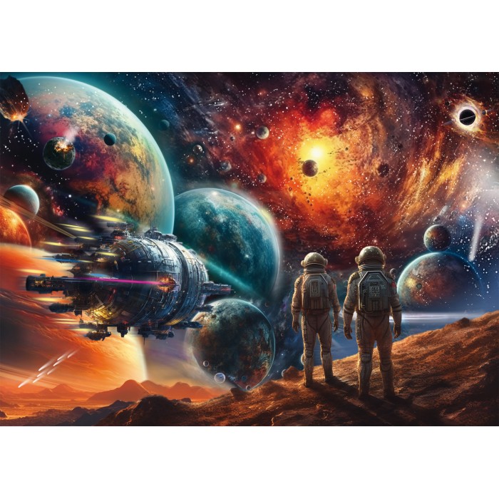 Puzzle Schmidt-Spiele-58536 Kosmische Farbenpracht, Reise ins Weltall