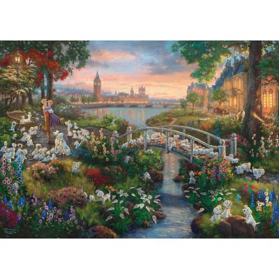 Puzzle  Schmidt-Spiele-59489 Thomas Kinkade, Disney, 101 Dalmatians