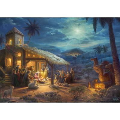 Puzzle  Schmidt-Spiele-59676 Thomas Kinkade, Spirit, Jesus' Birt