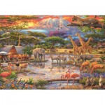 Puzzle  Schmidt-Spiele-59708 Paradise under Mount Kilimanjaro