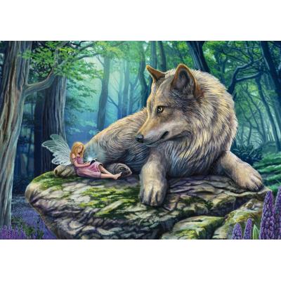 Puzzle  Schmidt-Spiele-59714 The Fairy and her Wolf