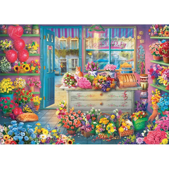 Puzzle Schmidt-Spiele-59764 Colourful Flower Shop