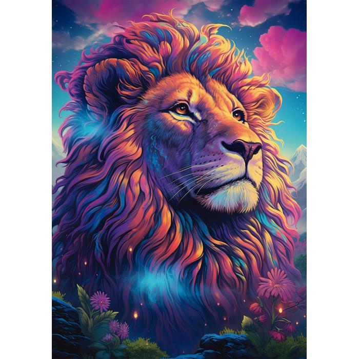 Puzzle Schmidt-Spiele-59783 Lion in the Wind of Colour