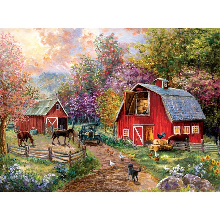 Puzzle Sunsout-19163 Barnyard Visit