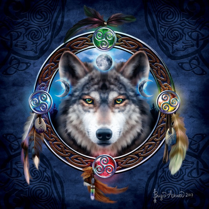 Puzzle Sunsout-20106 Brigid Ashwood - Celtic Wolf Guide