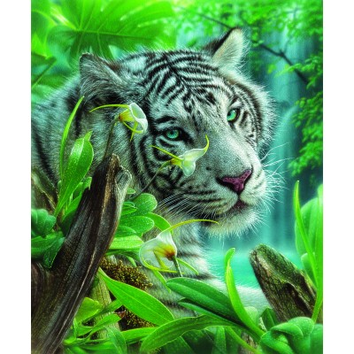 Puzzle  Sunsout-21802 White Tiger of Eden