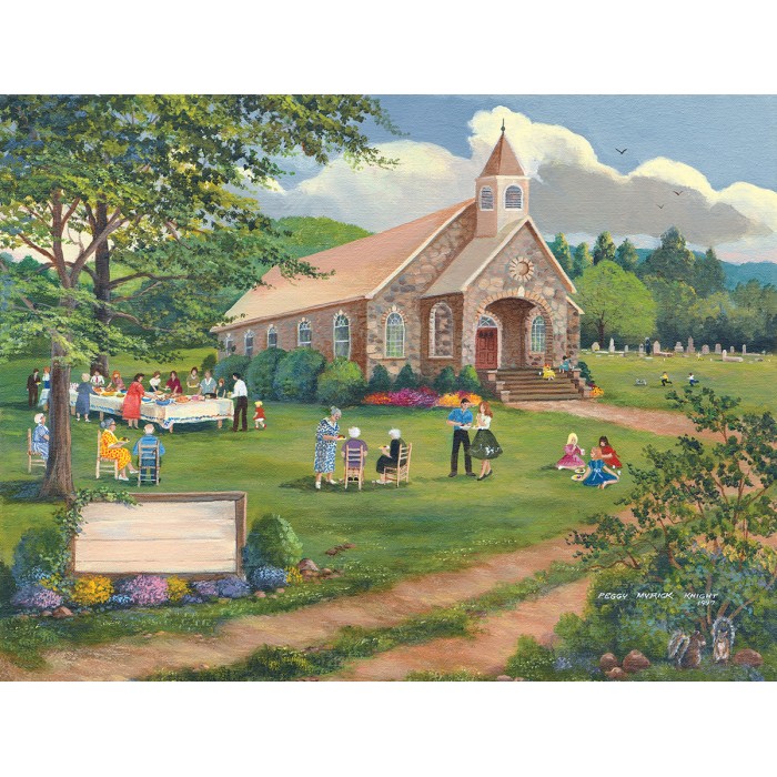 Puzzle Sunsout-22146 XXL Pieces - Sunday Dinner on the Grounds