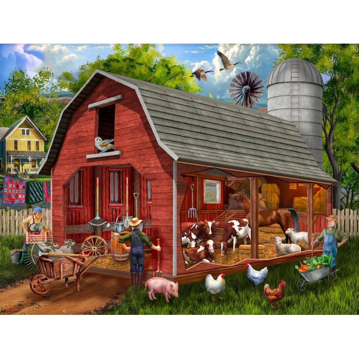 Puzzle Sunsout-23064 XXL Pieces - The Old Red Barn