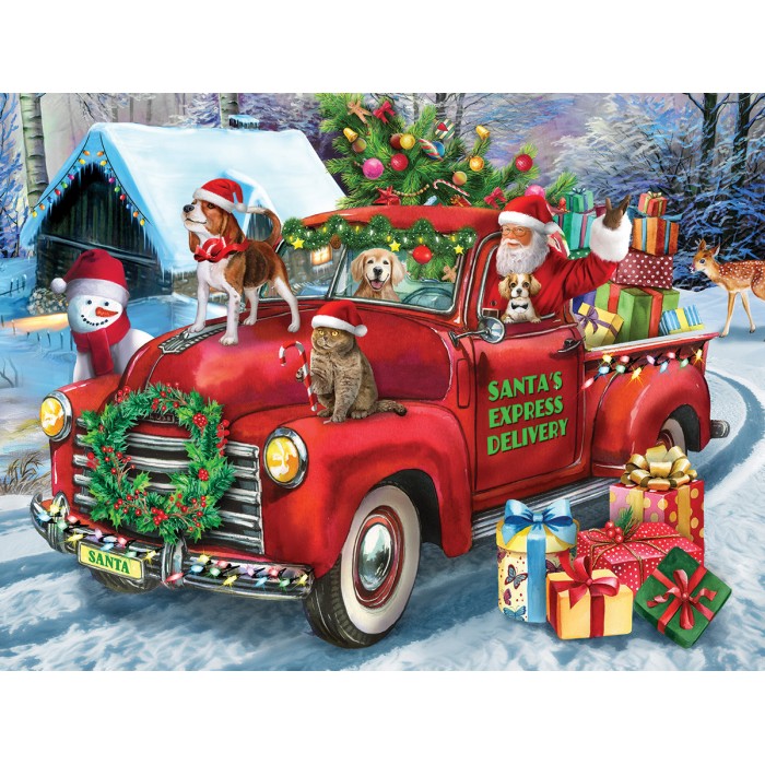 Puzzle Sunsout-23081 XXL Pieces - Santa's Delivery Truck