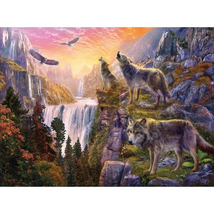 Puzzle Sunsout-24424 Jan Patrik Kransy - Wolf Sun