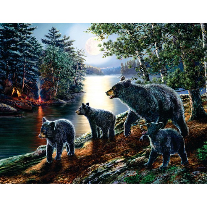 Puzzle Sunsout-28368 XXL Teile - James Meger - Bear Moon
