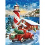 Puzzle  Sunsout-28507 XXL Pieces - A Winter Lighthouse