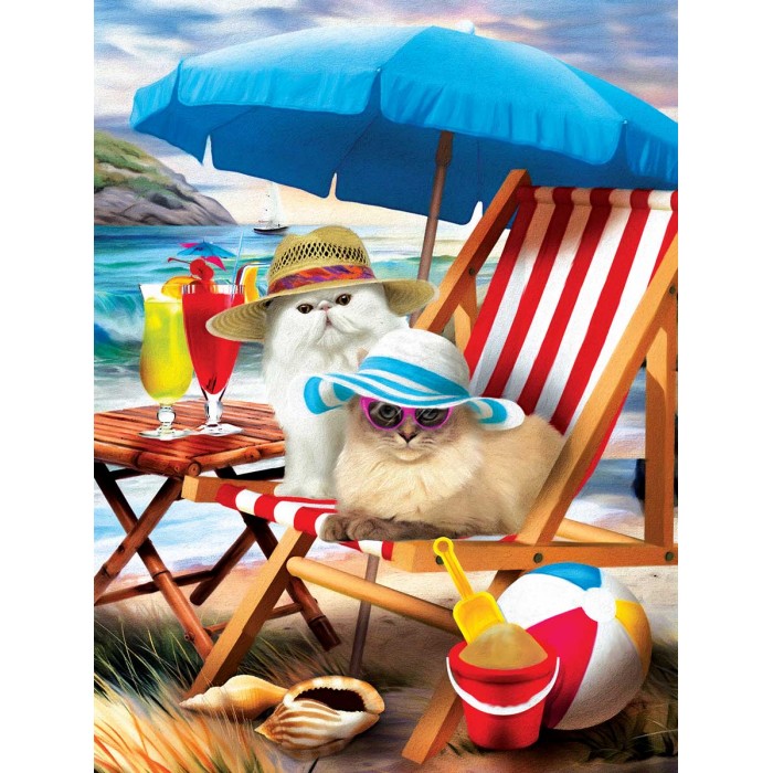 Puzzle Sunsout-28865 Pièces XXL - Beach Cats
