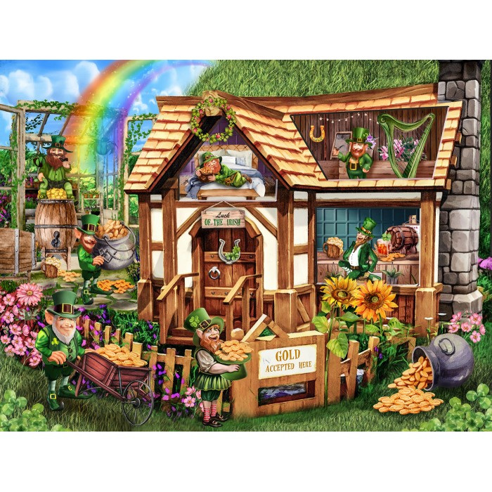 Puzzle Sunsout-29826 XXL Pieces - Leprachaun House