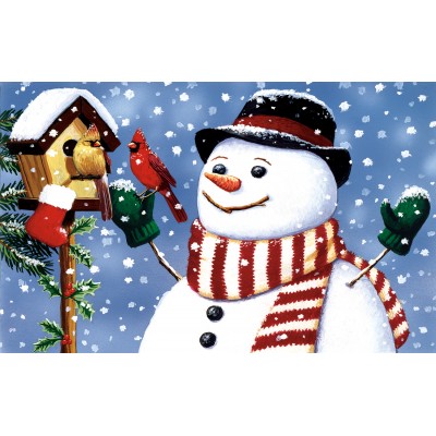 Puzzle  Sunsout-30471 XXL Pieces - Snowman Birdhouse