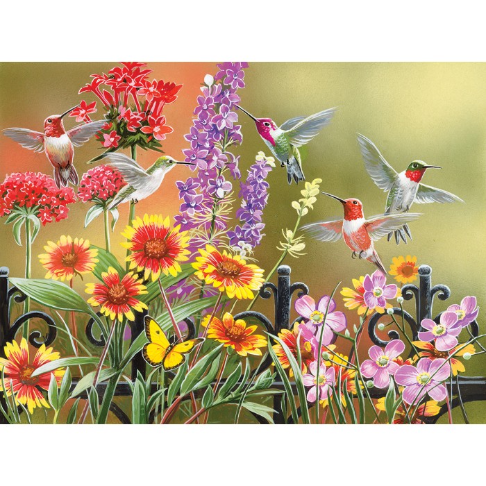 Puzzle Sunsout-30481 XXL Pieces - Hummingbirds at the Gate