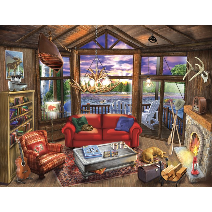 Puzzle Sunsout-31479 Evening at the Lake
