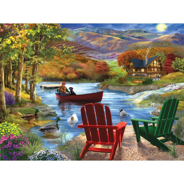 Puzzle Sunsout-31504 Bigelow Illustrations -  Lake Life