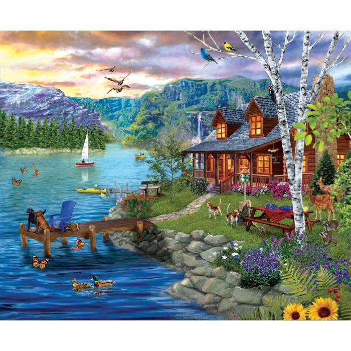 Summer Green The House Of Puzzles 1000 PIECE JIGSAW PUZZLE 