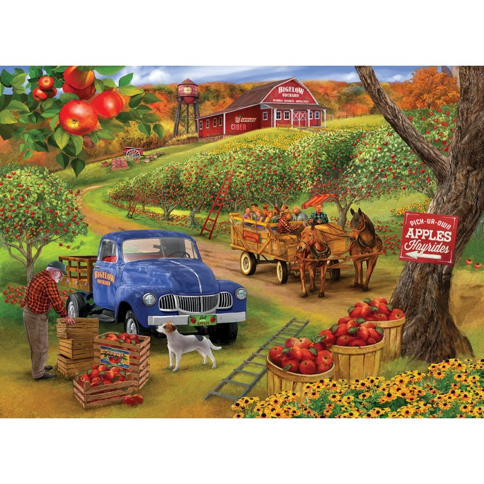 Puzzle Sunsout-31955 Pièces XXL - Récolte de Pommes