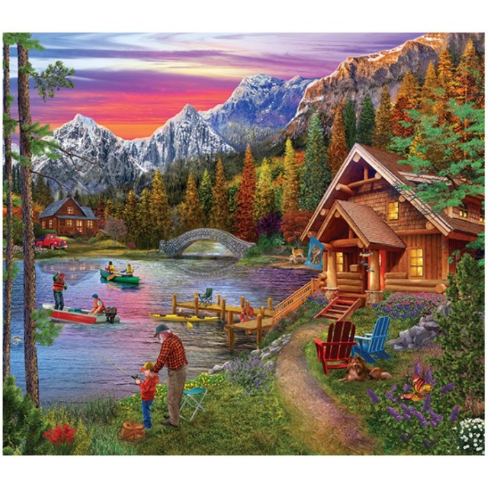 Puzzle Sunsout-31991 Pièces XXL - Lac Stone Bridge