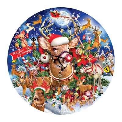 Puzzle  Sunsout-35114 Reindeer Madness