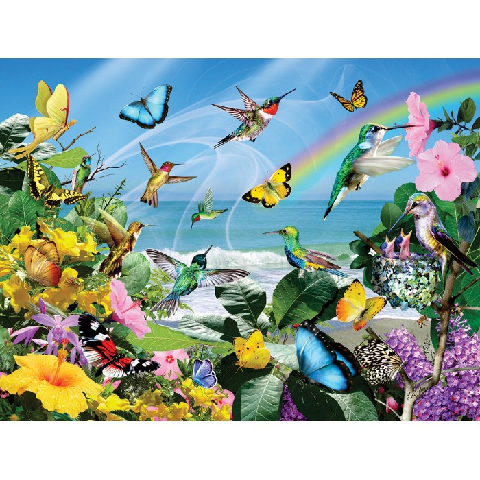 Puzzle Sunsout-35129 Pièces XXL - Lori Schory - Colibris à la plage
