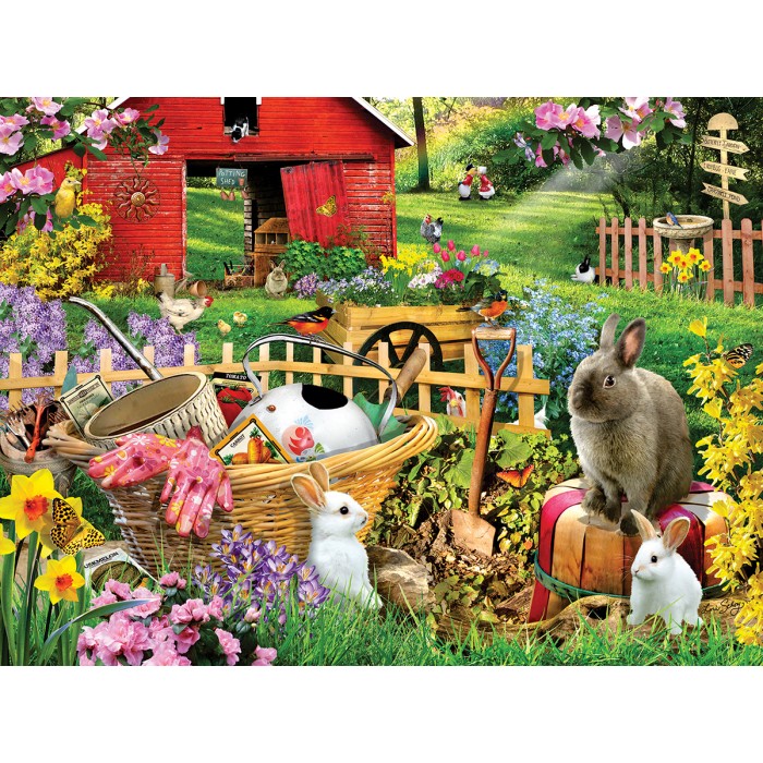 Puzzle Sunsout-35248 Pièces XXL - Lori Schory - Le Jardin des Lapins