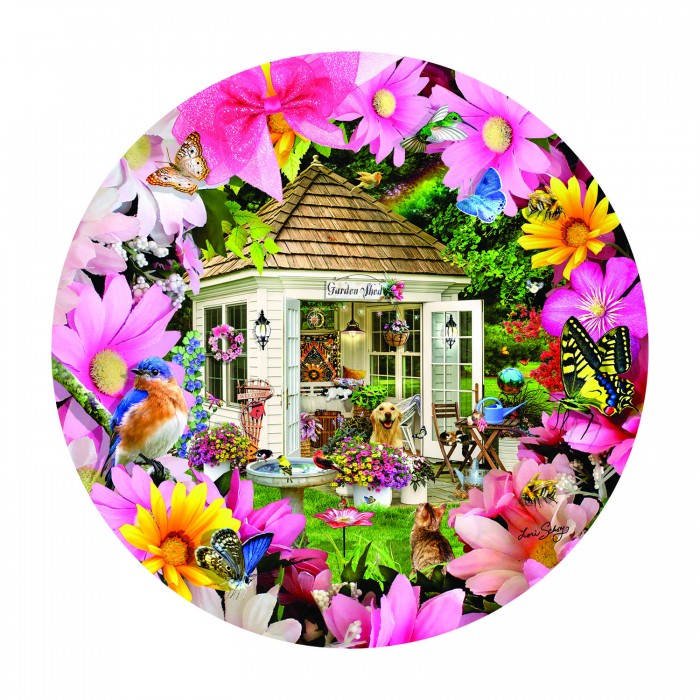 Puzzle Sunsout-35254 Garden Shed in Flower