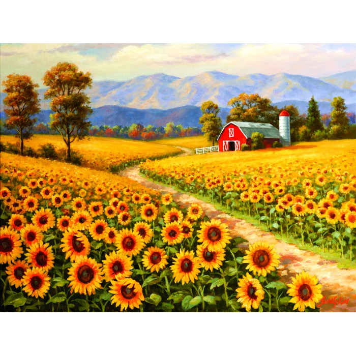 Puzzle Sunsout-36624 XXL Pieces - Red River Sunflower Farm