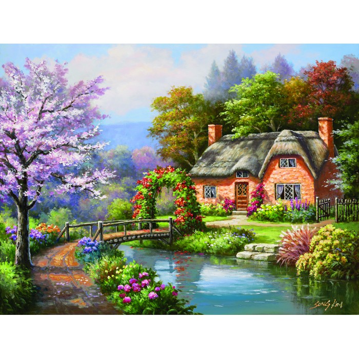 Puzzle Sunsout-36660 XXL Pieces - Spring Creek Cottage