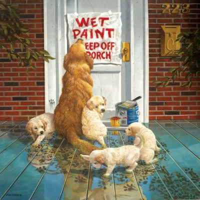 Puzzle  Sunsout-36715 Don Crook - Wet Paint