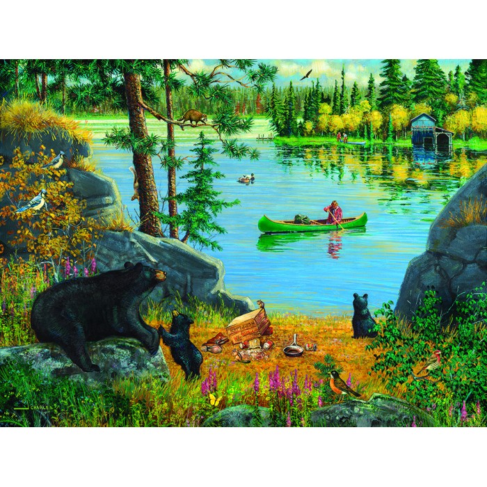 Puzzle Sunsout-37241 XXL Teile - Bear Family Picnic