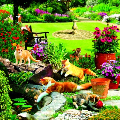 Puzzle  Sunsout-42209 XXL Pieces - Garden Fishermen