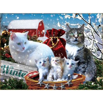 Puzzle  Sunsout-42227 XXL Pieces - Winter Kitties