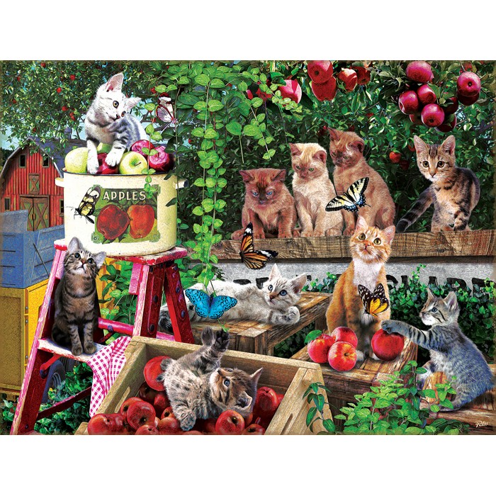 Puzzle Sunsout-42284 Pièces XXL - Récolte des Pommes