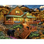 Puzzle  Sunsout-46008 Chris Dubrowolski - Mountain Cabin Visitors