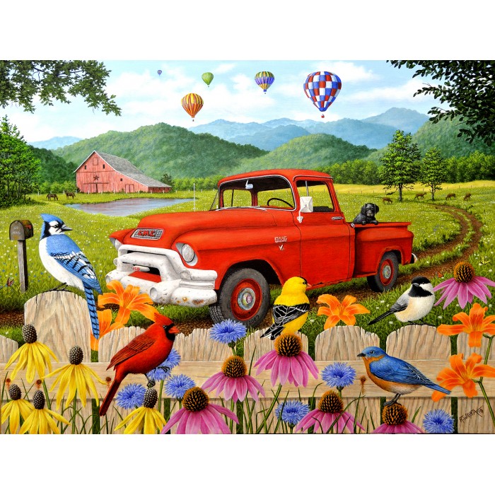 Puzzle Sunsout-51304 Robert Wavra - The Red Truck