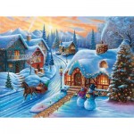 Puzzle  Sunsout-51375 XXL Pieces - Sunset Christmas Village