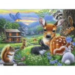 Puzzle  Sunsout-52034 XXL Pieces - Spring at the Cabin