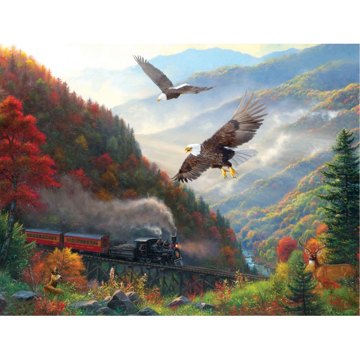 Puzzle Sunsout-53135 Mark Keathley - Great Smoky Mountain Railroad