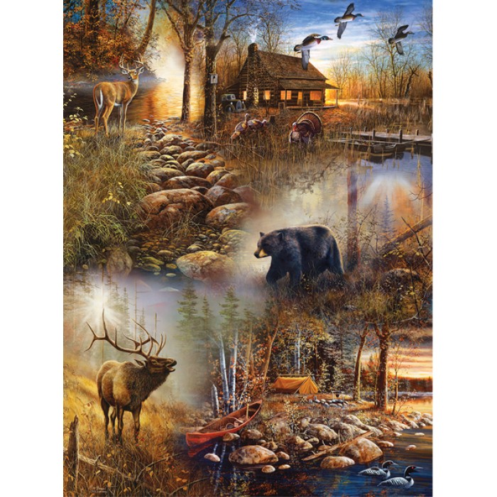 Puzzle Sunsout-54672 Jim Hansel - Forest Collage